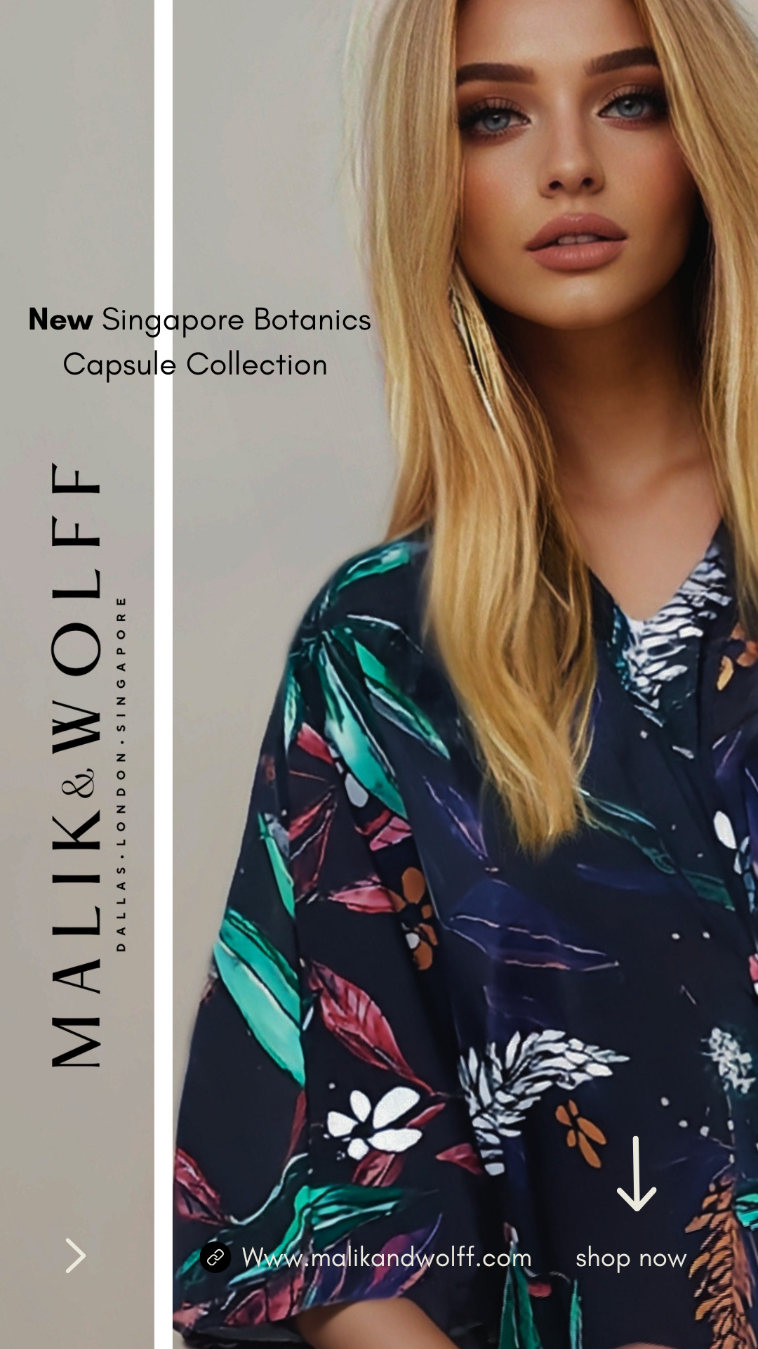 Model in modest fashion Malik and Wolff kaftan 