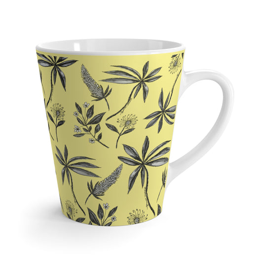 Yellow Singapore Botanics Coffee Mug - Unique Coffee Lover Gift for Birthday, Teachers, Galentine's Day, Ramadan, Eid Luxury Gifting