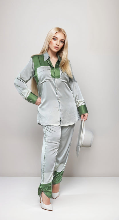 The Amalfi - Mulberry Charmeuse Set