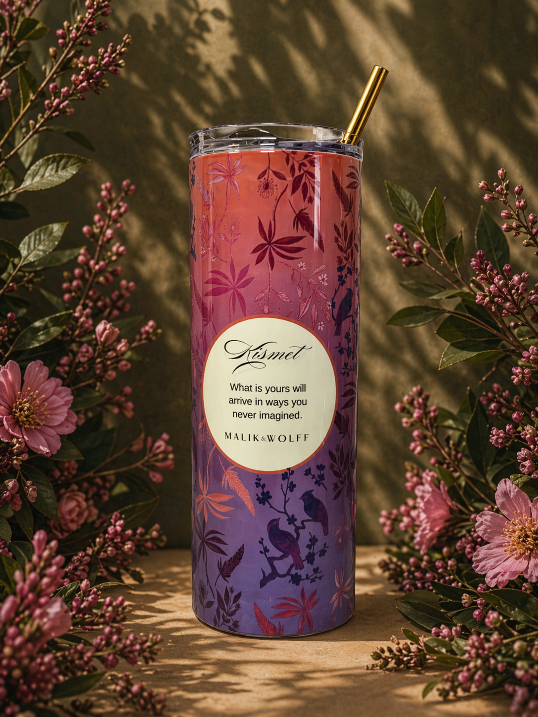 Kismet Tumbler — Botanical Bird Collection by Malik & Wolff