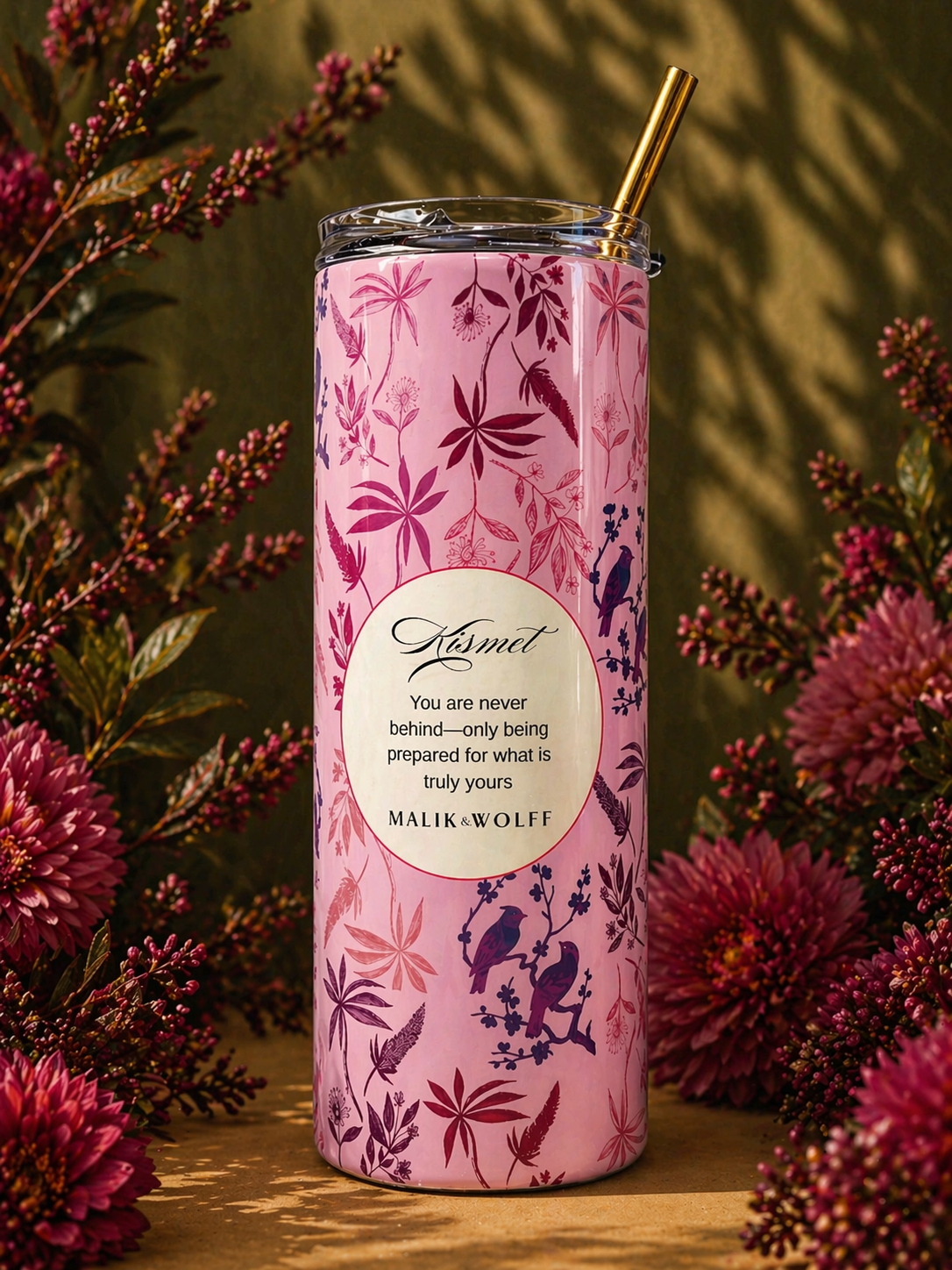 Kismet Tumbler — Botanical Bird Collection by Malik & Wolff