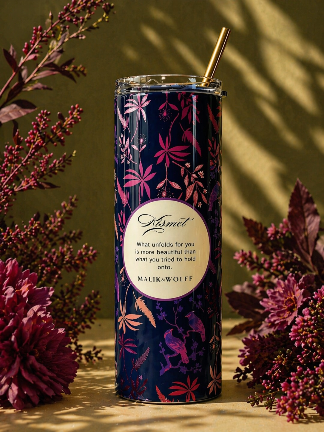 Kismet Tumbler — Botanical Bird Collection by Malik & Wolff