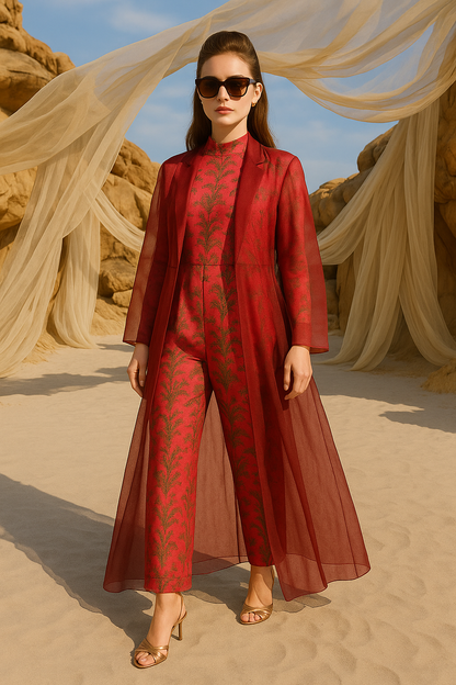 Crimson Forest Top and Pant Set
