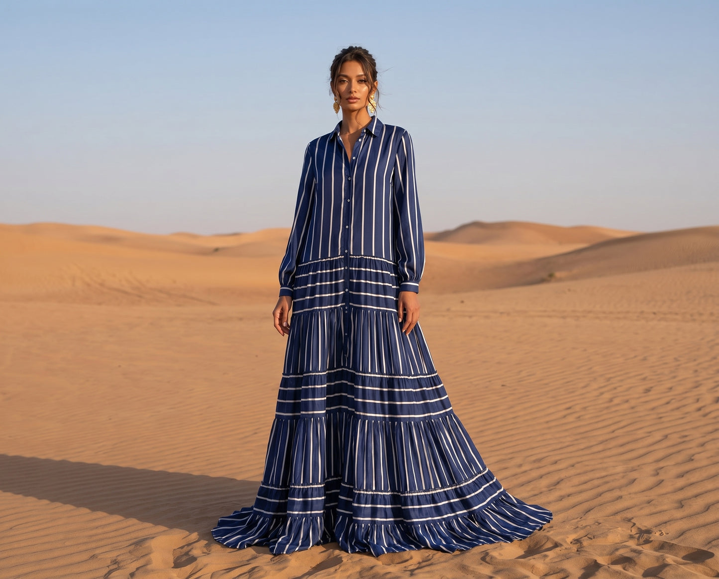The Riviera Stripe Maxi Dress