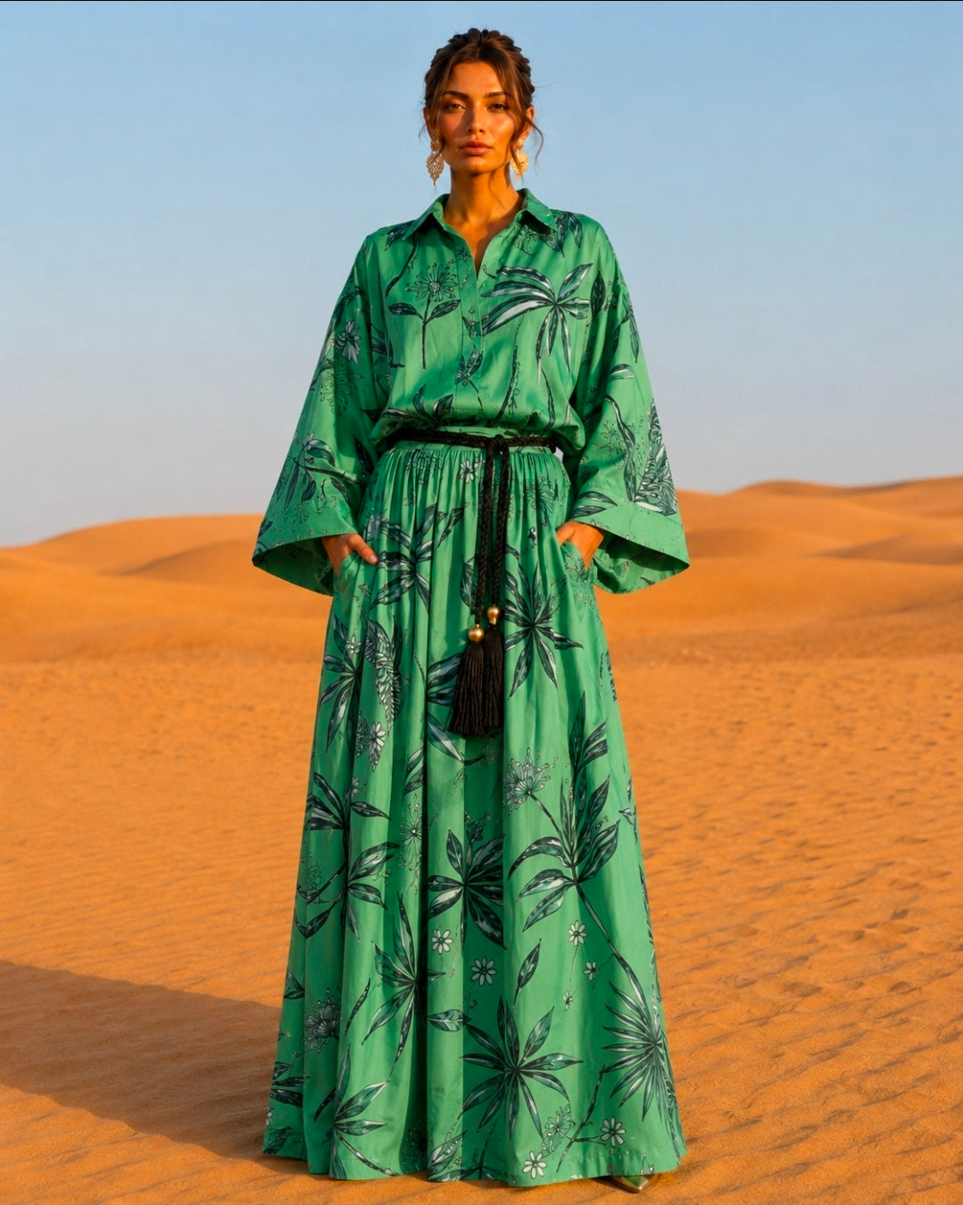 Singapore Botanica Shirt & Skirt Set