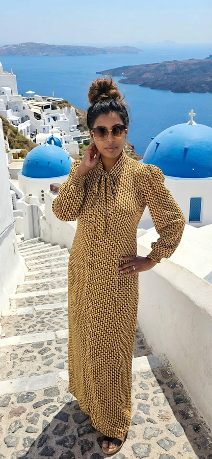 IZAMAL A-Line Dress with Necktie